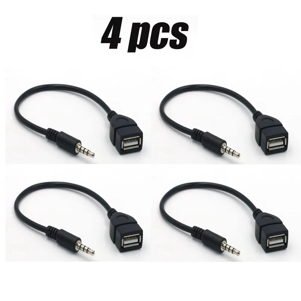 Black USB Car Audio Cable Converter | Play Music via Car Electronics