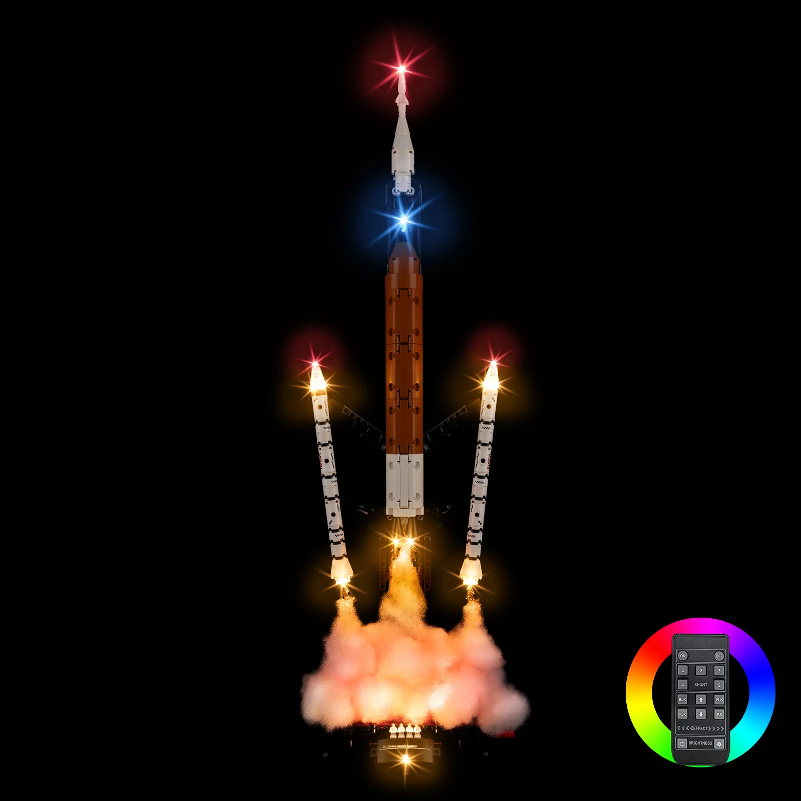 NASA 아르테미스 우주 발사 시스템 로켓 42221 빌딩 블록에 적합한 LED 조명 세트(모델 블록은 포함되지 않음)