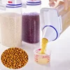 1.5kg/2kg Dog Cat Food Pail Plastic Storage Tank with Measuring Cup Container Moisture-proof Sealed Jar Pet Supplies Accessories 4