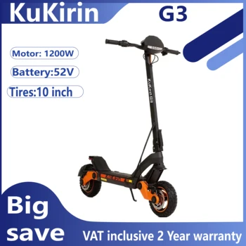 Monopattino elettrico KuKirin G3 per il trasporto urbano, motore da 1200W, 52V 18Ah, monopattino elettrico per tutti i terreni