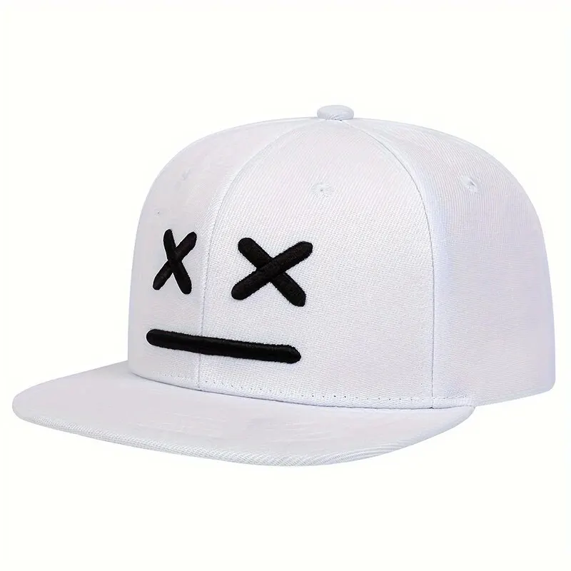 Unisex XX Smiling Face Embroidery Hip-hop Hats Spring Autumn Outdoor Adjustable Casual Baseball Caps Sunscreen Hat - Image 3