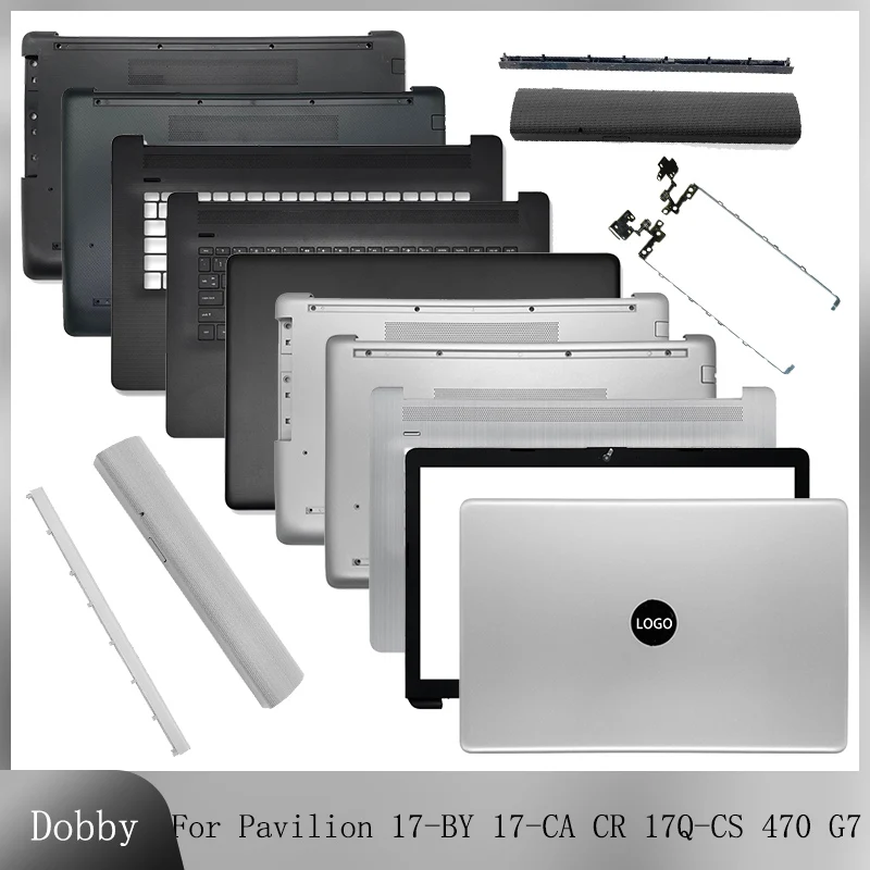 Tampa Traseira do Portátil para hp Lcd Superior Palmrest Caixa Inferior Prata Preto 17-by 17-ca 17t-cr 17q-cs 470 g7 L22508001 L22515-001 Novo