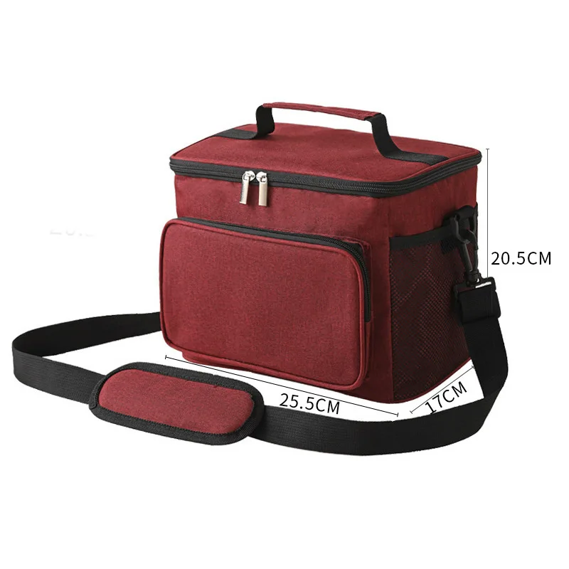 New Style Thermal Bag Handheld Oxford Cloth Insulated Cooler Ice Pack for Outdoor Camping Picnic Lunch Box