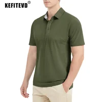 KEFITEVD Summer Athletic Polo Shirts Men's Quick Dry Short Sleeve T-Shirts Sport Workout Breathable Running Shirt Hiking Golf 2