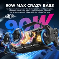 W-KING Bluetooth Speaker, 90W Peak 50W RMS IPX6 Waterproof Loud Speakers Bluetooth Wireless, Large Outdoor Portable Speaker - Image 2