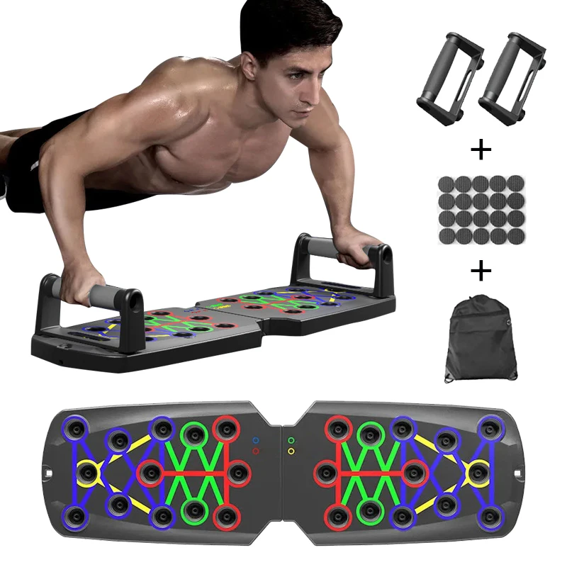 Push Up Board Portable Multi FunctionFoldable Workout Equipments Push Up Bar for Home Gym Equipment Bodybuilding Fitness Sports