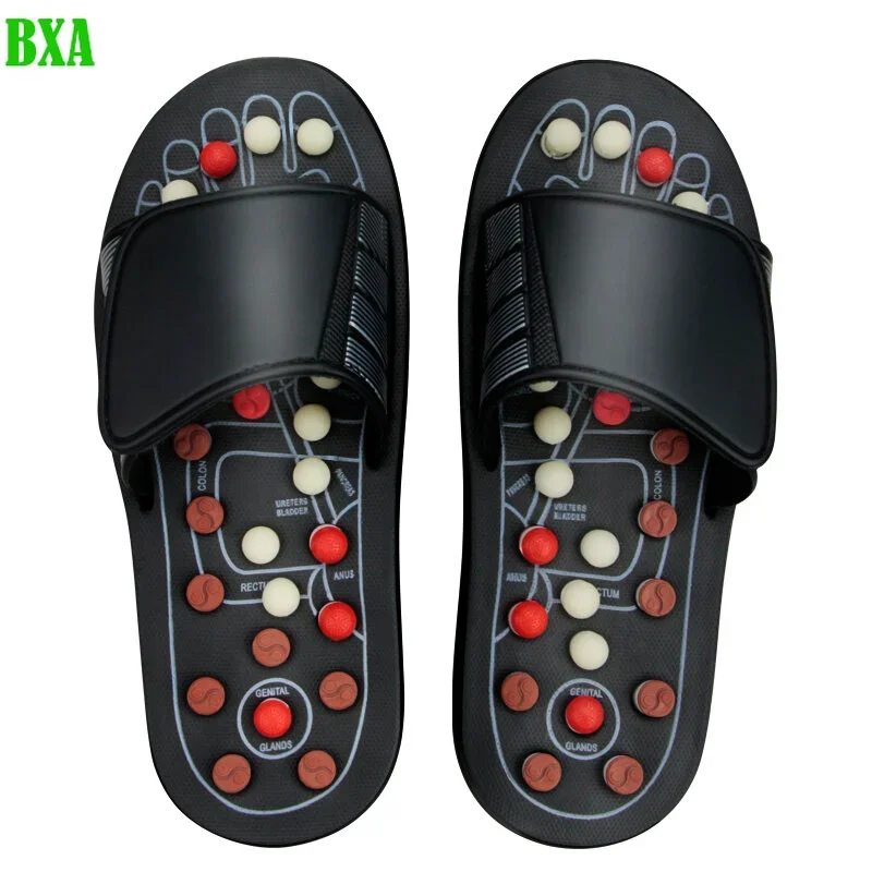 Unisex Style Pair Of Acupoint Massage Slippers For Both Men And Women, Chinese Style Acupoint Rotating Foot Massage Shoes