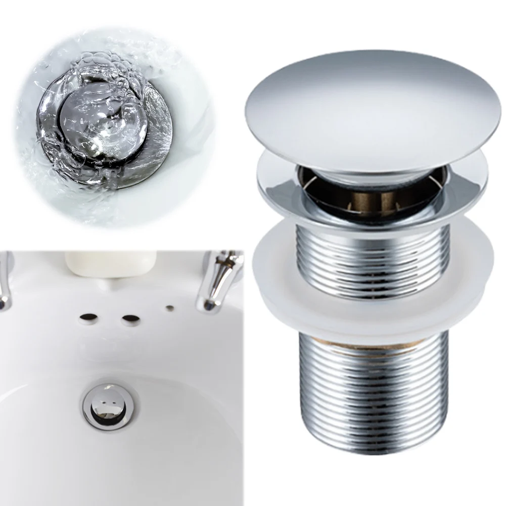 Bathroom Sink Stopper Anti-Leakage Pop Up Basin Sink Drain Stopper Anti Clogging Sink Drain Strainer Bathroom Faucet Accessories