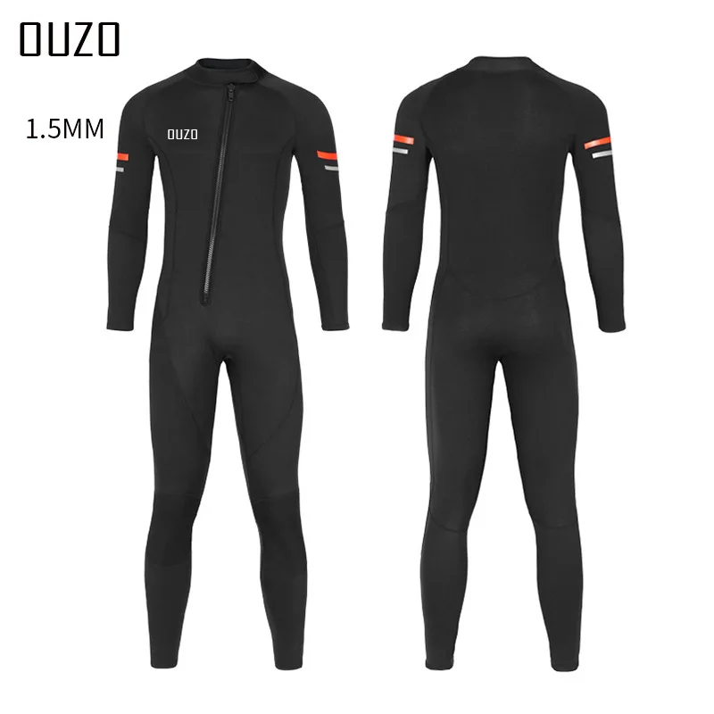 

Men's 1.5mm Long Neoprene Wetsuit SBR Material Outdoor Swimming Surfing Drifting Wetsuit S-4XL Integrated Snorkeling Suit