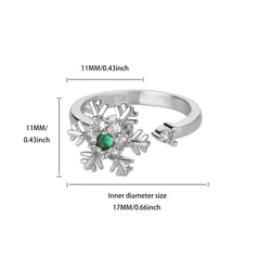 Elegant Stainless Steel Sunflower Spinner Anxiety Ring for Women - Perfect Holiday Gift (JZ8052P)
