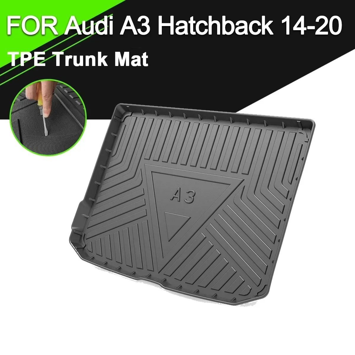 

Car Rear Trunk Cover Mat For Audi A3 Hatchback/Sedan 2014-2020 TPE Waterproof Non-Slip Rubber Cargo Liner Accessories