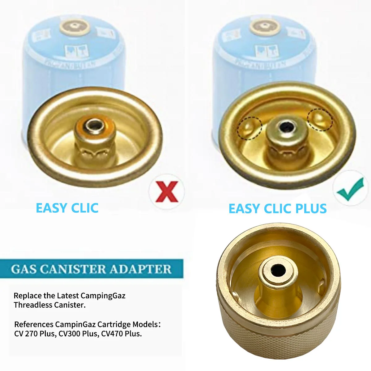 Easy Clic Plus System with Threaded Gas Canister Adapter Campingaz