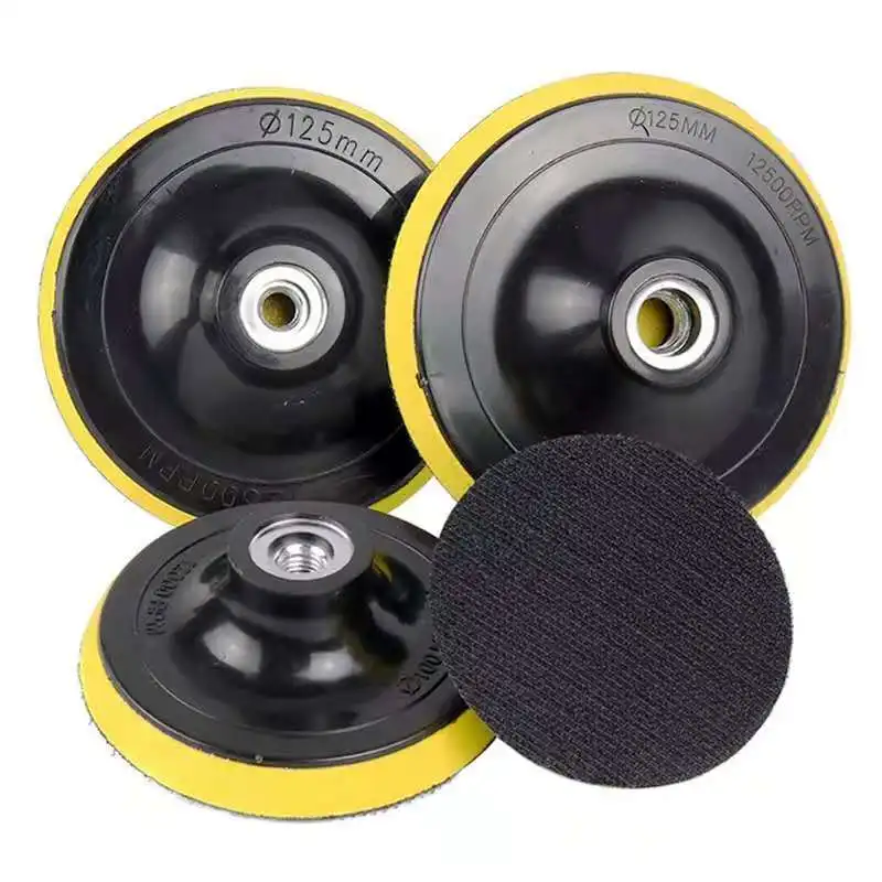 Car Backing Plate Pad Hook Loop Polishing ing Disc Sandpaper Self-adhesive Abrasive Tools Electric Grinder 8MM Shank Sander