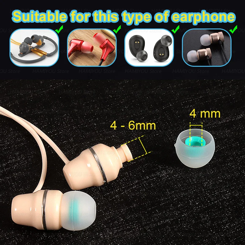 Two-Tone Silicone Earphone Tips – In-Ear Comfort Accessories