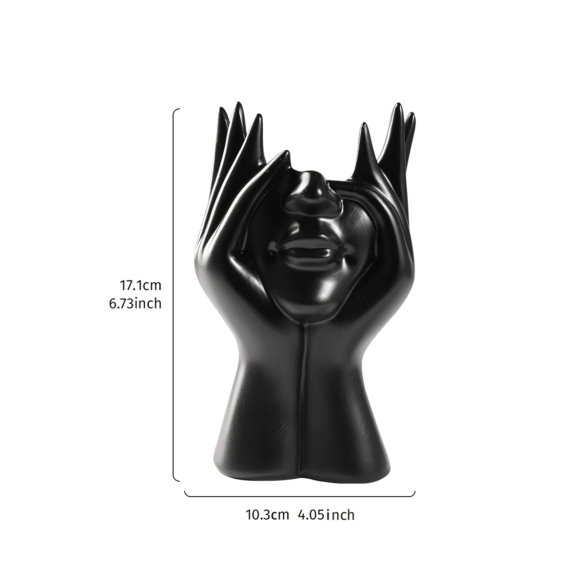 1PC, a modern and simple resin double-hand face support design household vase, which can be given as a gift