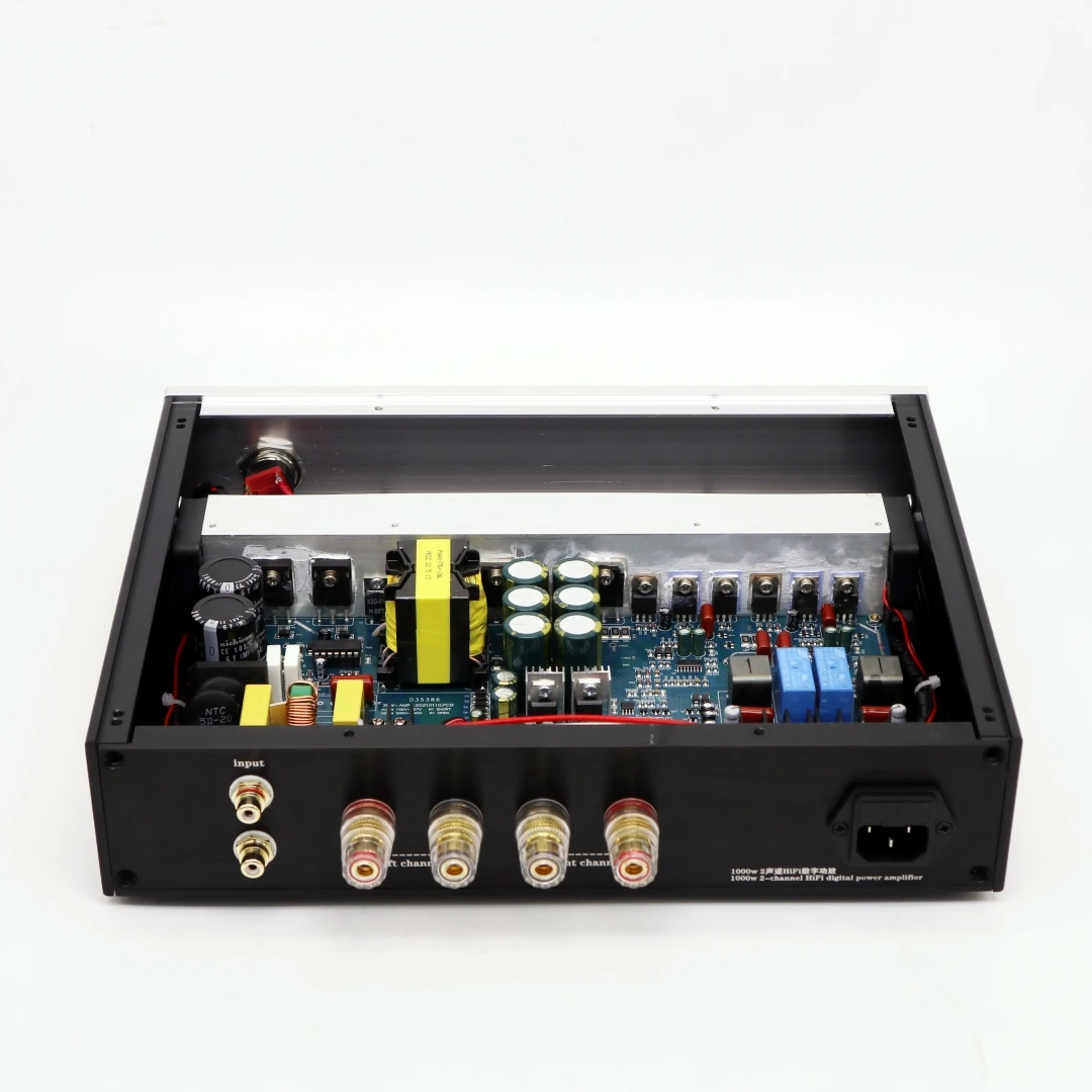 Pure post-level power amplifier HiFi Class D digital audio amplifier YD7120（IRS2092） 2 channel 1000W finished machine