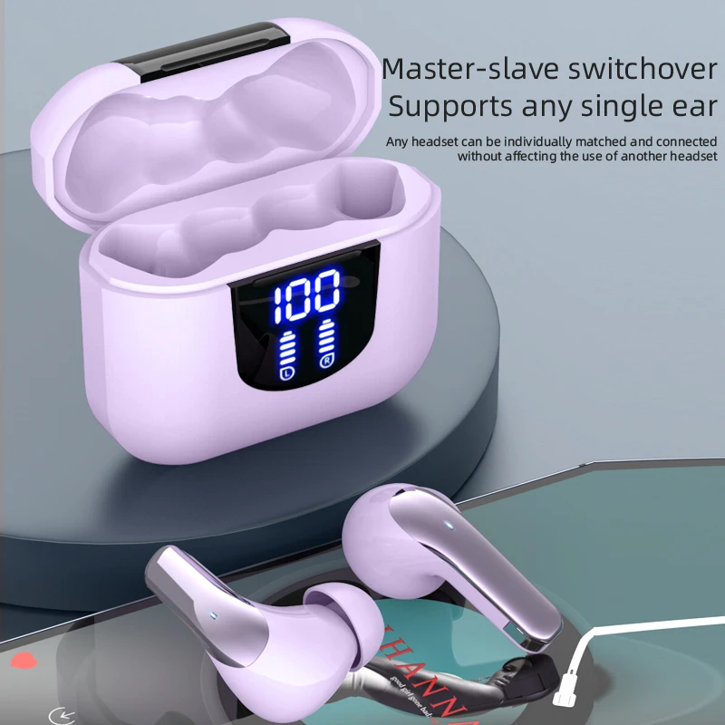Premium Bluetooth In-Ear Wireless Earbuds – HiFi Stereo Sound with Noise Reduction & Digital Display