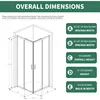 Corner Sliding Shower Enclosure 36" x 36" x 76", Clear Tempered Glass 1/4", Double Sliding Shower, Corner Shower Door 6