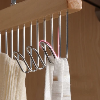Cinture in legno Canotta Appendiabiti 8 ganci Cravatte Cappelli Organizzatore Rack Antiscivolo Salvaspazio Armadio Portaoggetti per abbigliamento 1