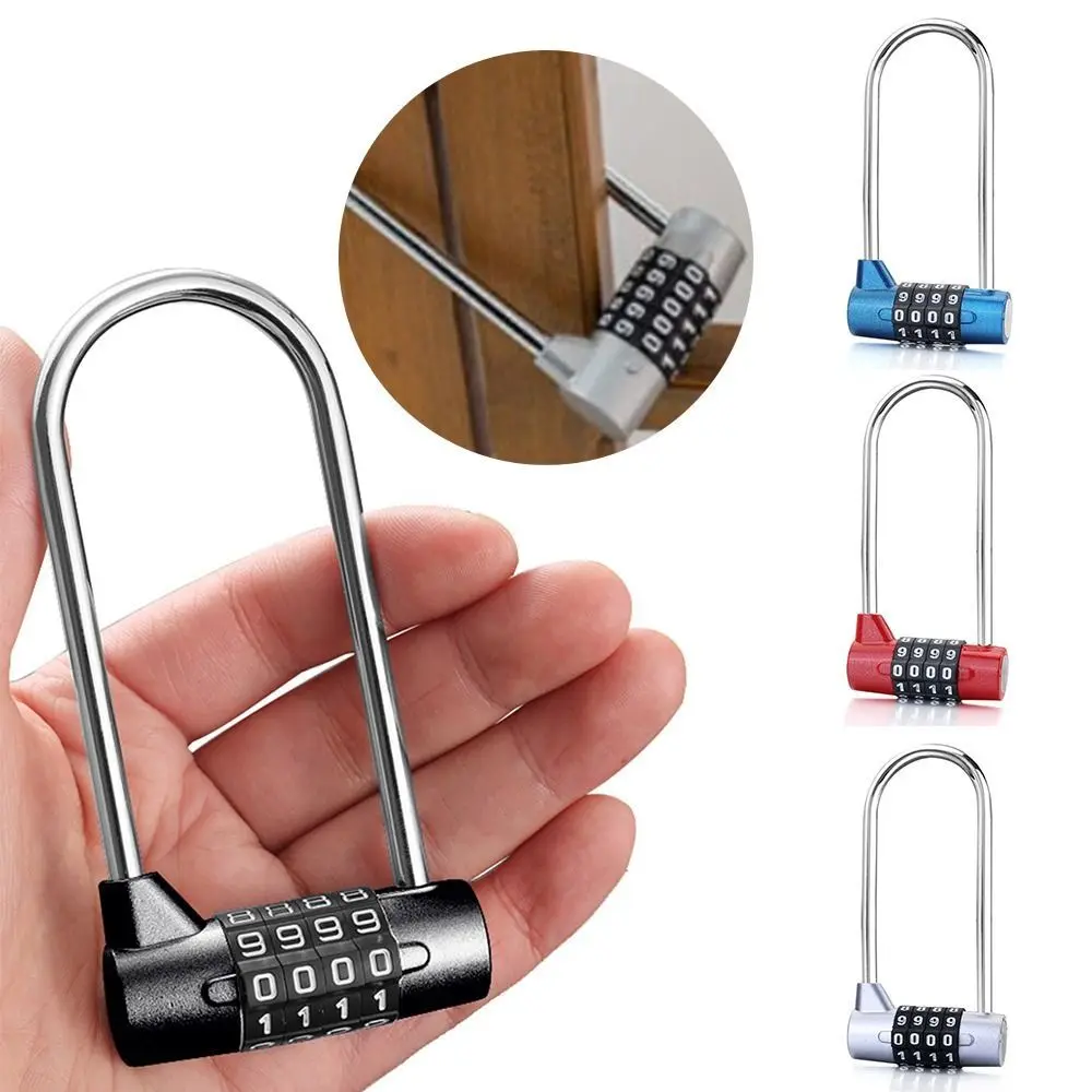 Lengthened Shackle Lock 4 Digit combination lock Anti-Theft Travel Suitcase Luggage Code Security Tools Hardware