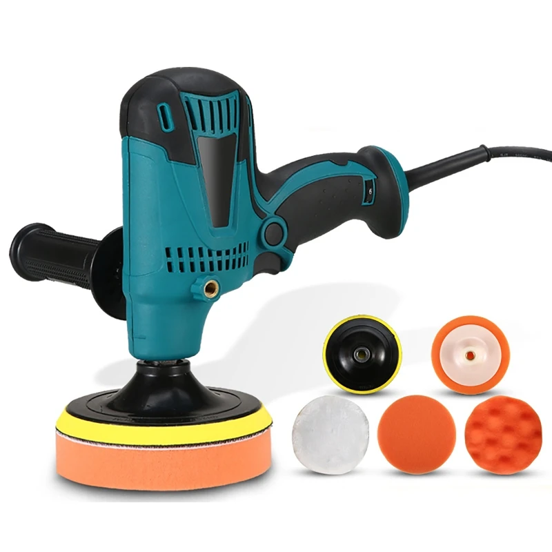 

Multifunctional Polishing Machine 5-inch 6-speed 220V Adjustable Rotary Electric Car Polisher Kit Automobile Waxing and Glazing