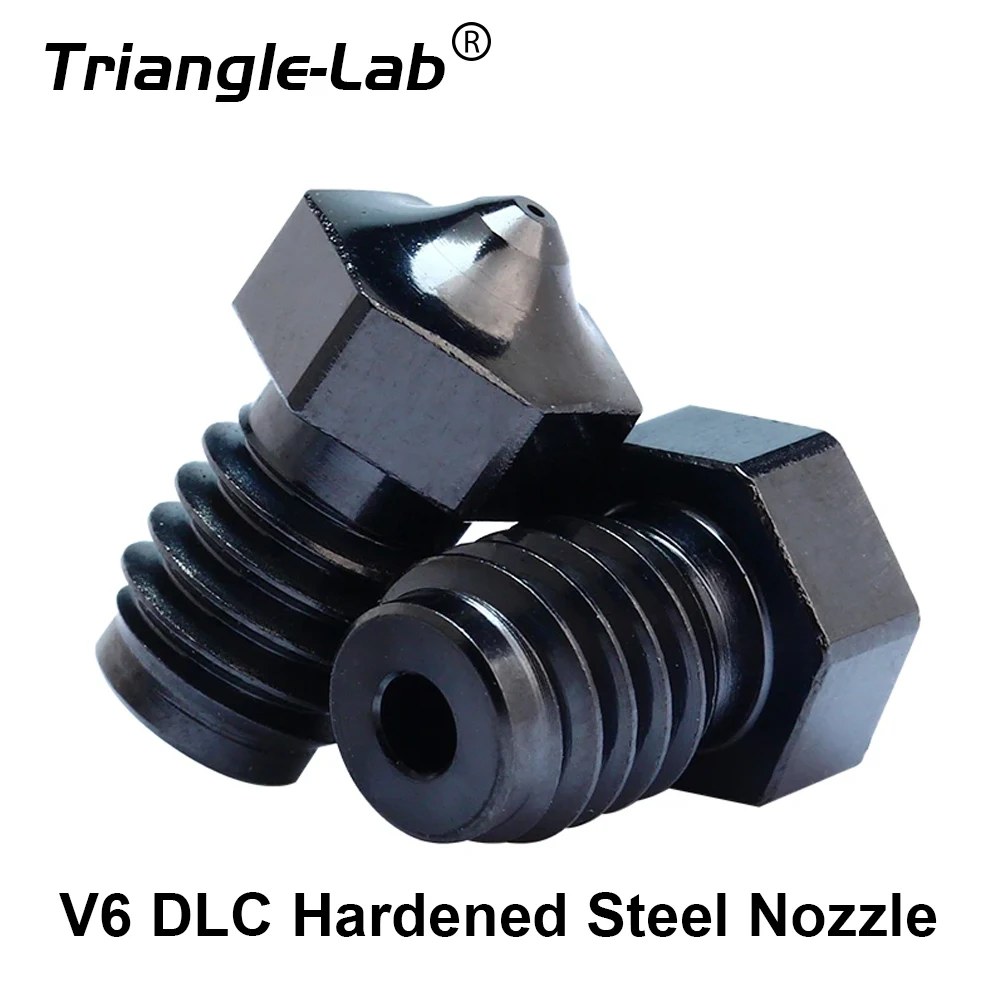 Trianglelab V6 DLC Düse aus gehärtetem Stahl, Nano-Beschichtungsdüse für Dragonfly Dragon Hotend V6 Hotend Matrix Extruder DDB