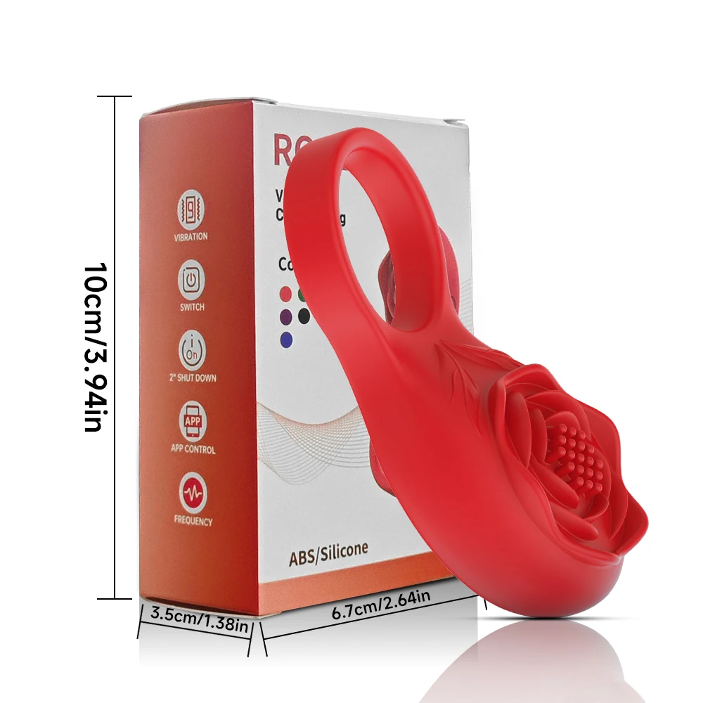 Silicone APP Male Vibrator Penis Ring, Delay Ejaculation, Male Erection Penis Ring, Anal Stimulator, Adult Sex Toys