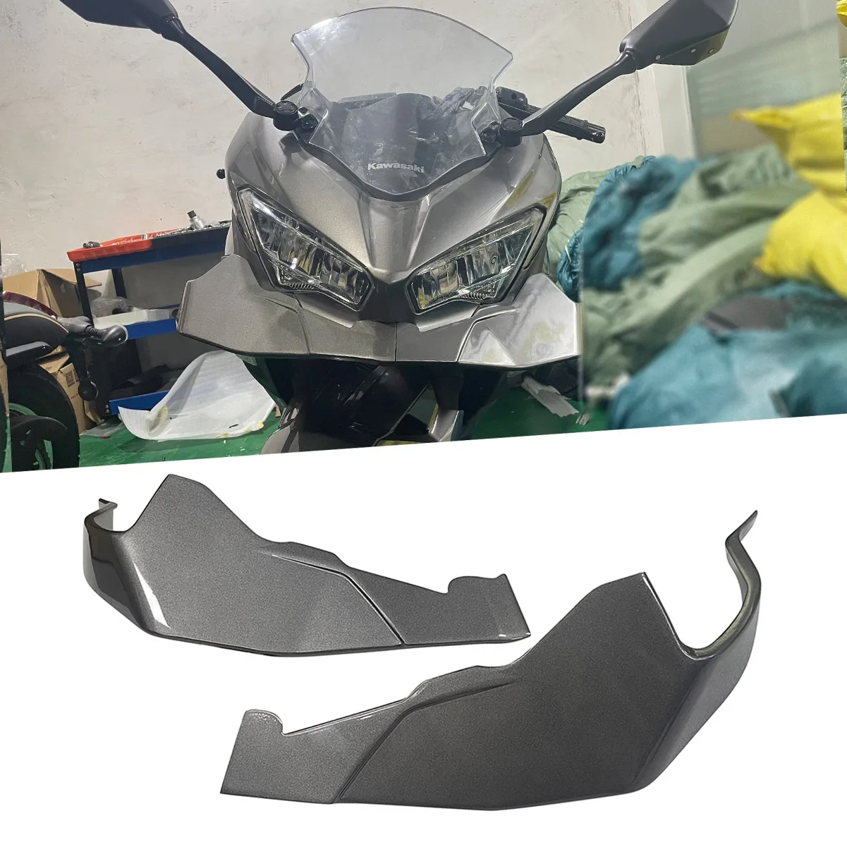 

Semspeed Kawasaki Ninja400 передняя крышка для мотоцикла, крышка для губ, конус, аэродинамика, обтекатель, крылышки для мотоцикла, детали для ниндзя