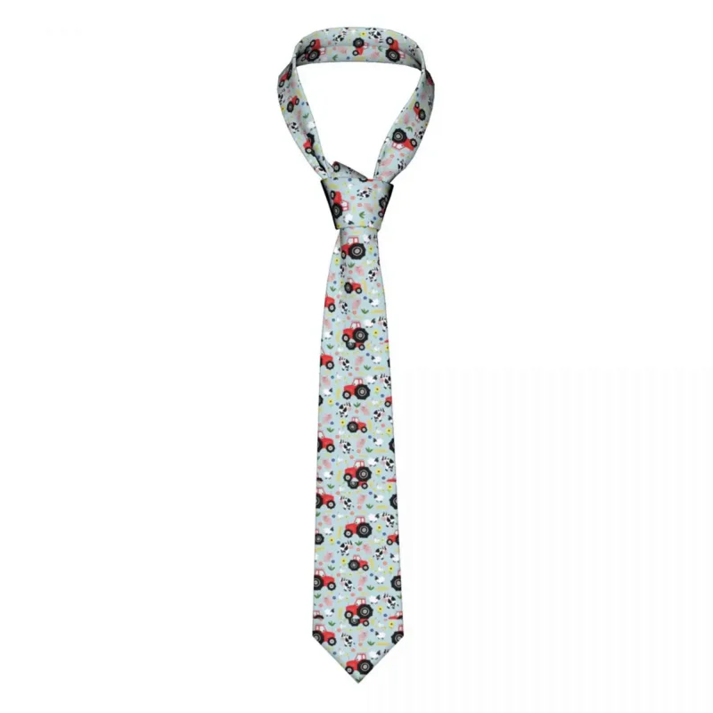 

Cow Red Tractor Farm Neckties Unisex Fashion Polyester 8 cm Cute Animal Cartoon Neck Tie for Mens Accessories Gravatas Wedding