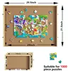 Wooden Puzzle Table with Drawers - Perfect for 1000 Piece Puzzles and Fidget Toys 4