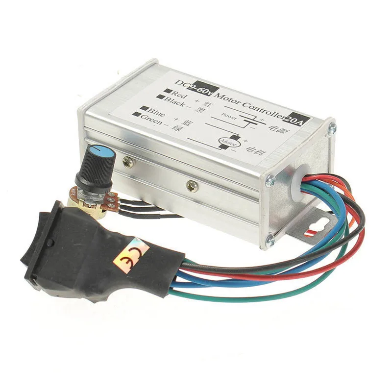 

1~20Pcs 20A Forward And Reverse DC Governor 12V24V36V48V60V Pulse Width Motor Driver PWM Control Board with Switch