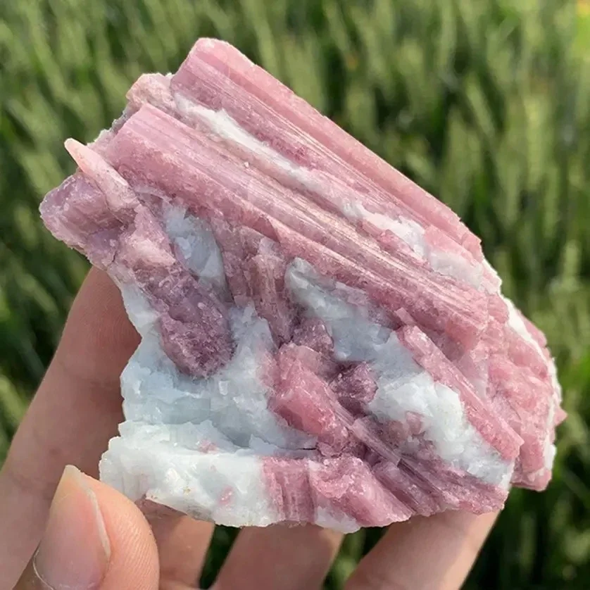 Natural Pink Tourmaline Crystal Mineral, Irregular Rough Stone, Specimen Rock, Rare, Reiki Chakra, Home Room Decor, 100%, 1Pc