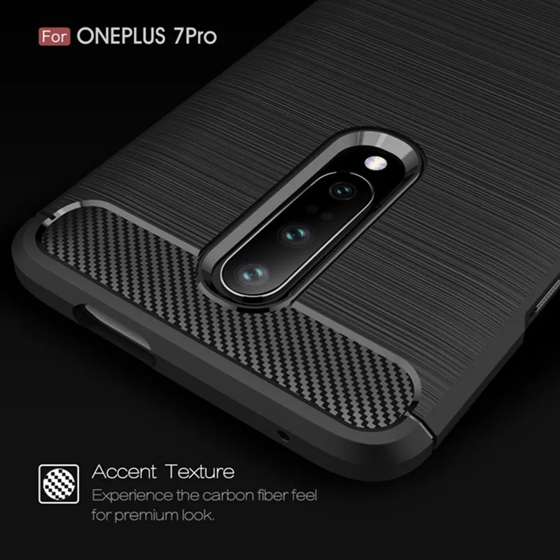 Premium Carbon Fiber Shockproof Silicone Phone Case with Full-Body Protection - Sleek and Durable Back Cover