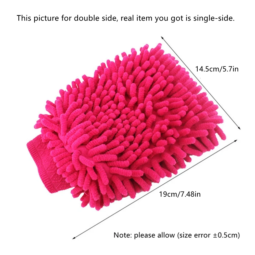 Microfiber Cleaning Gloves 1/3/5pcs Microfiber Car Wash Gloves Auto Single-Side Ultra Absorbent Wash Car Sponge Scratch Free Microfiber Cleaning Tool