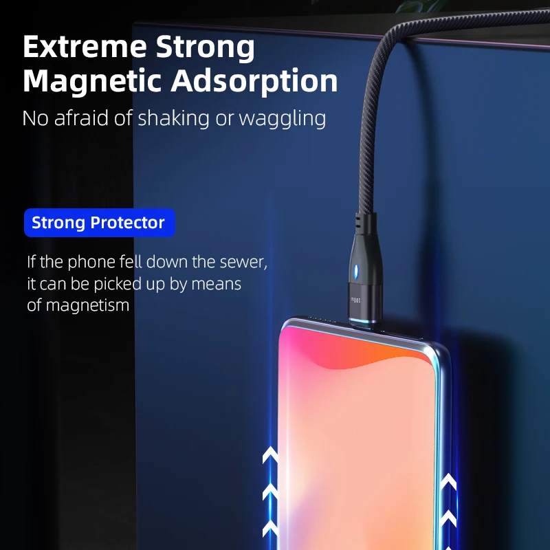 PD 100W 6 in 1 Magnetic Cable Micro USB C to Type C Cable 6A Fast Charging Phone Cable For iPhone 14 Samsung Xiaomi iPad Laptop