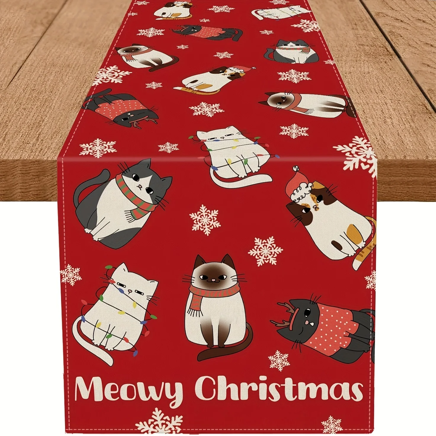 Christmas Cat Table Runner 1