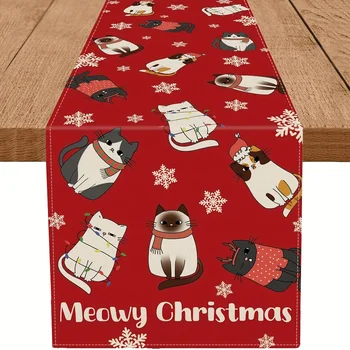 Christmas Cat Table Runner 1