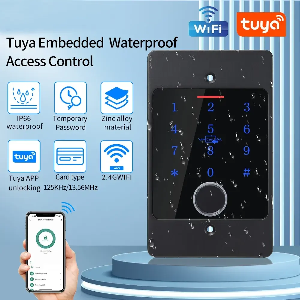 Biometric Standalone Door Access Control System WIFI Tuya Digital RFID Proximity Card Reader Smart Fingerprint EM Access Control