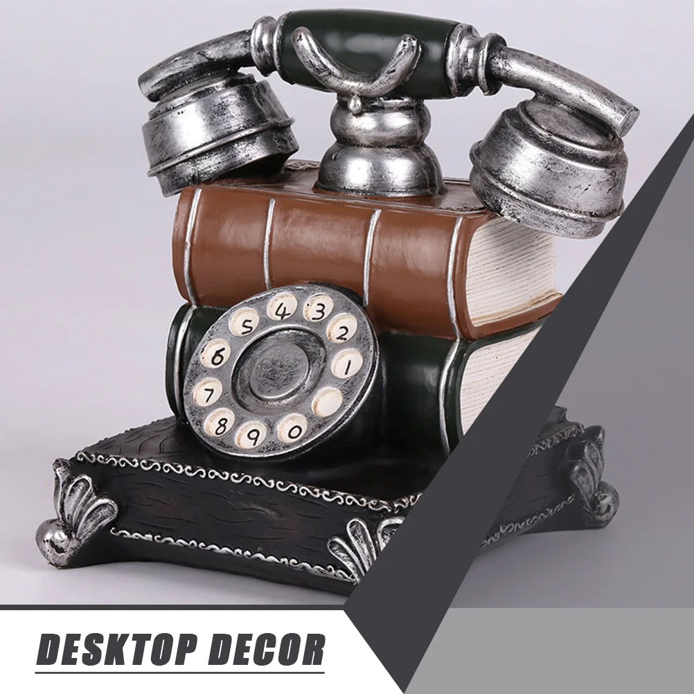 Phone Telephone Piggy Bank Retro Decor Exquisite Coin Container Toy Child Kid Phones 5