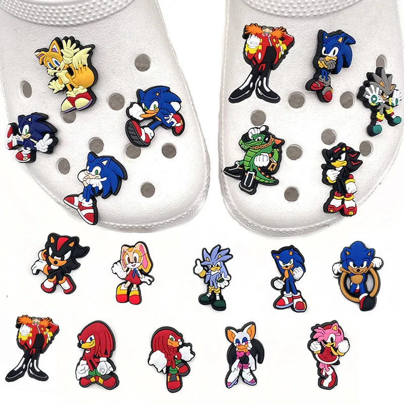 

Kidsland Animation Sonic The Hedgehog PVC Shoe Charms For Crocs 1Pcs Cartoon DIY Crocs Decorations Jibitz Wholesale