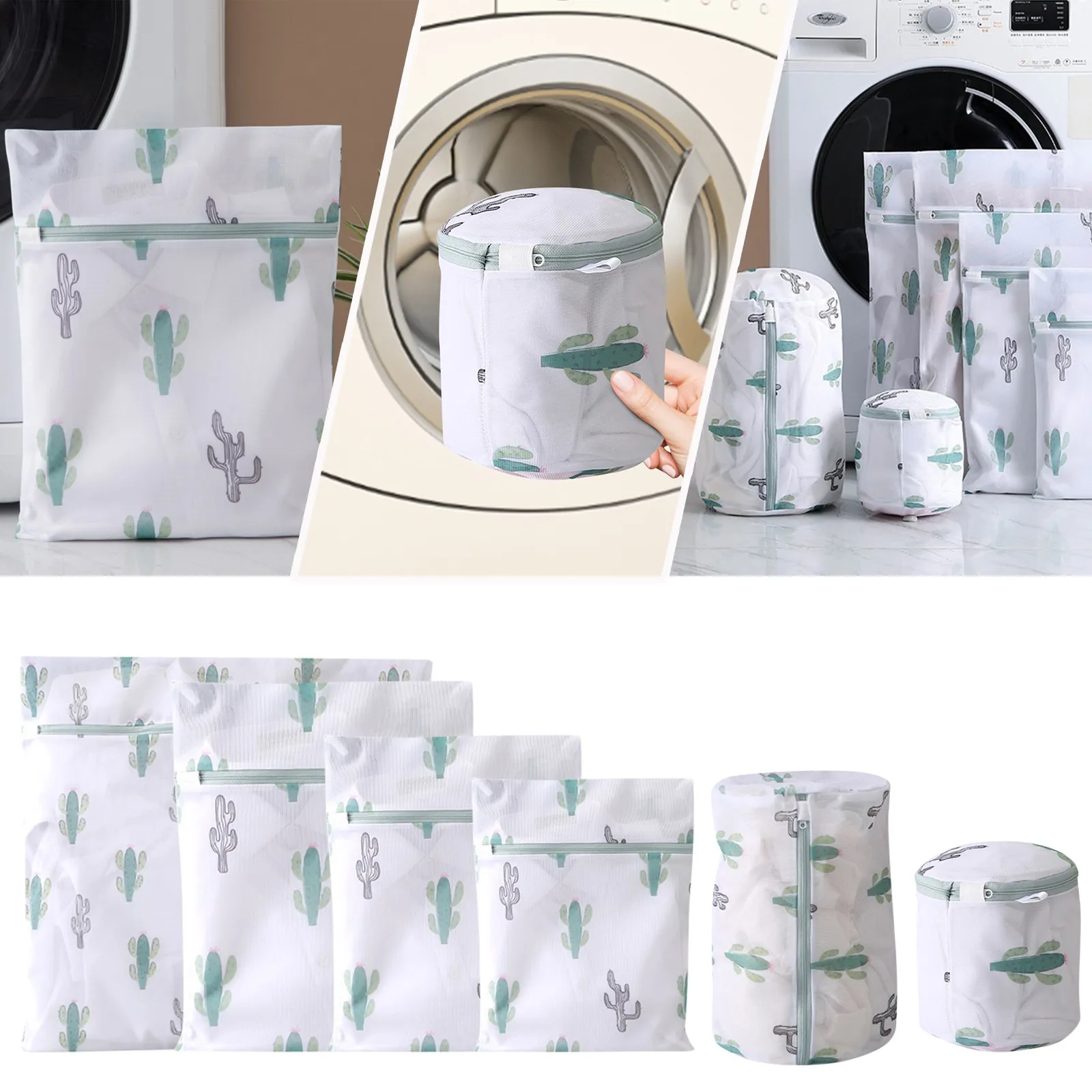 Zippered Mesh Laundry Wash Bags Foldable Delicates Lingerie Bra Socks