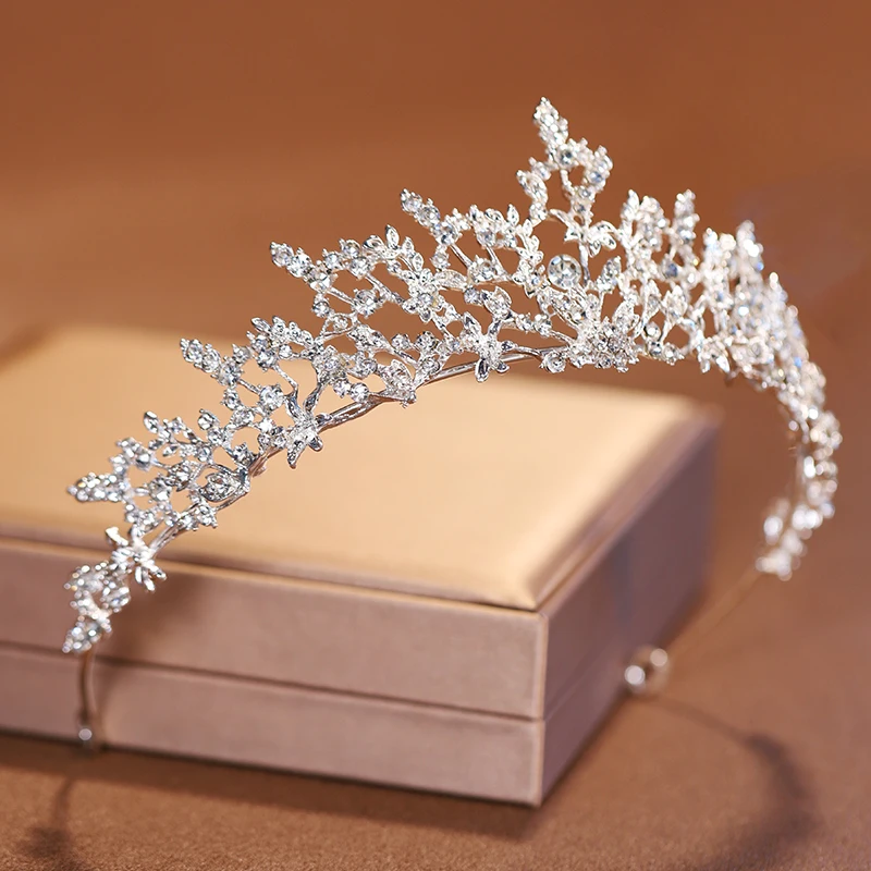 Itacazzo Bridal Headwear Silver-colour Exquisite Style Classical Ladies' Crown For Wedding