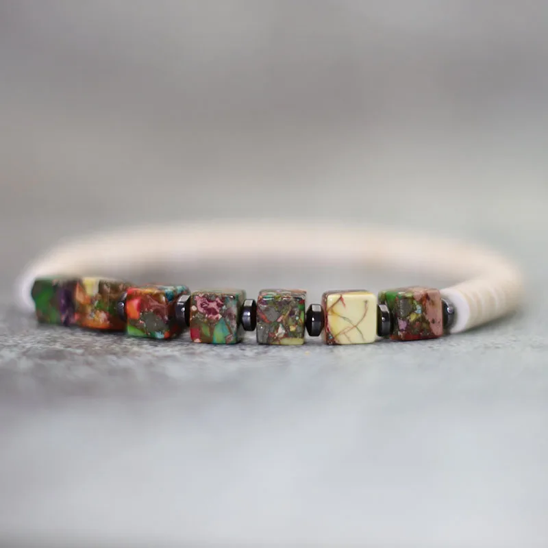 Multicolor Beaded Wooden Unisex Bracelet Bohemia Jewelry