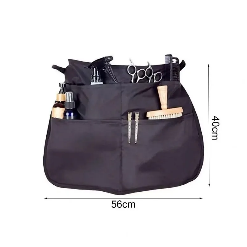 56*40cm Hair Stylist Half Apron With Adjustable 5 Pockets Belt Waterproof Professional Barbers Hairdresser Tools Storage Apron