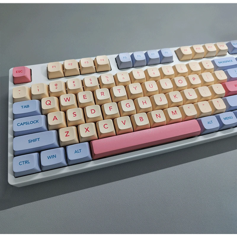 Hyekit PBT Keycaps 132 Keys Marshmallow Keycaps DyeSublimation Cute