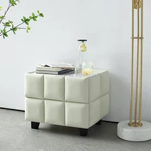 

Italian Dormitory Small Apartment Bedside Table Modern Minimalist Bedroom Designer Locker Nordic Solid Wood Cloakroom Nightstand