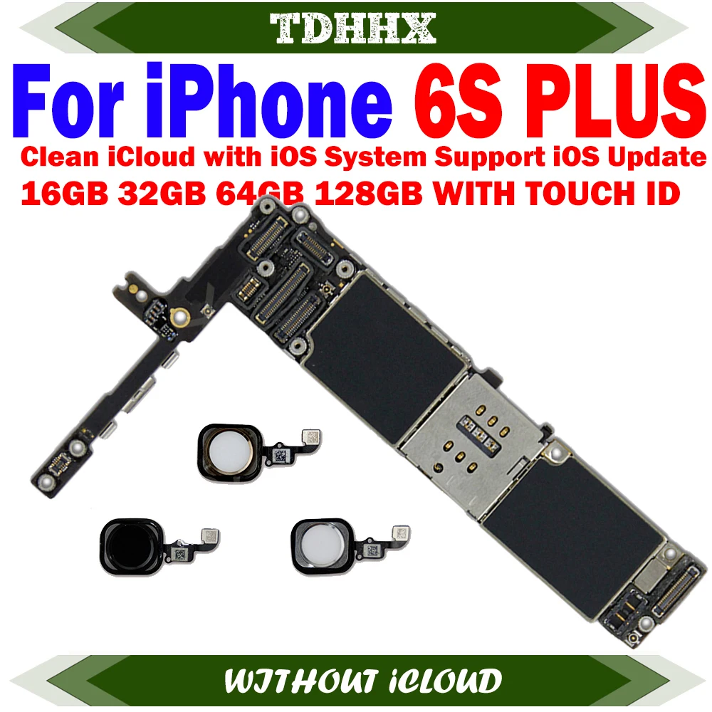 Mainboard for IPhone 6S Plus With Fingerprint Touch ID Lte Clean iCloud iphone motherboard mobile motherboard cell phone parts