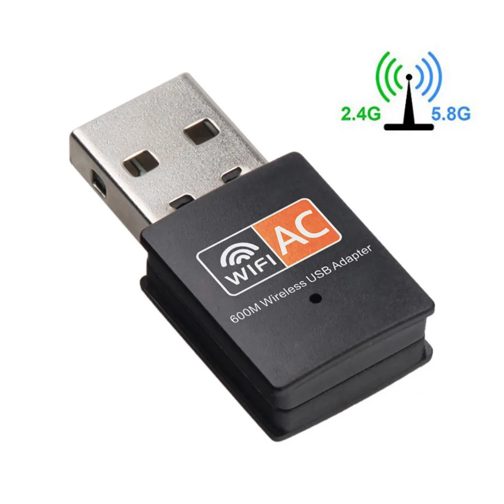 듀얼 밴드 USB 와이파이 어댑터, 무선 네트워크 카드, 와이파이 동글, PC 네트워크 카드, 600 Mbps, 2.4GHz, 5GHz