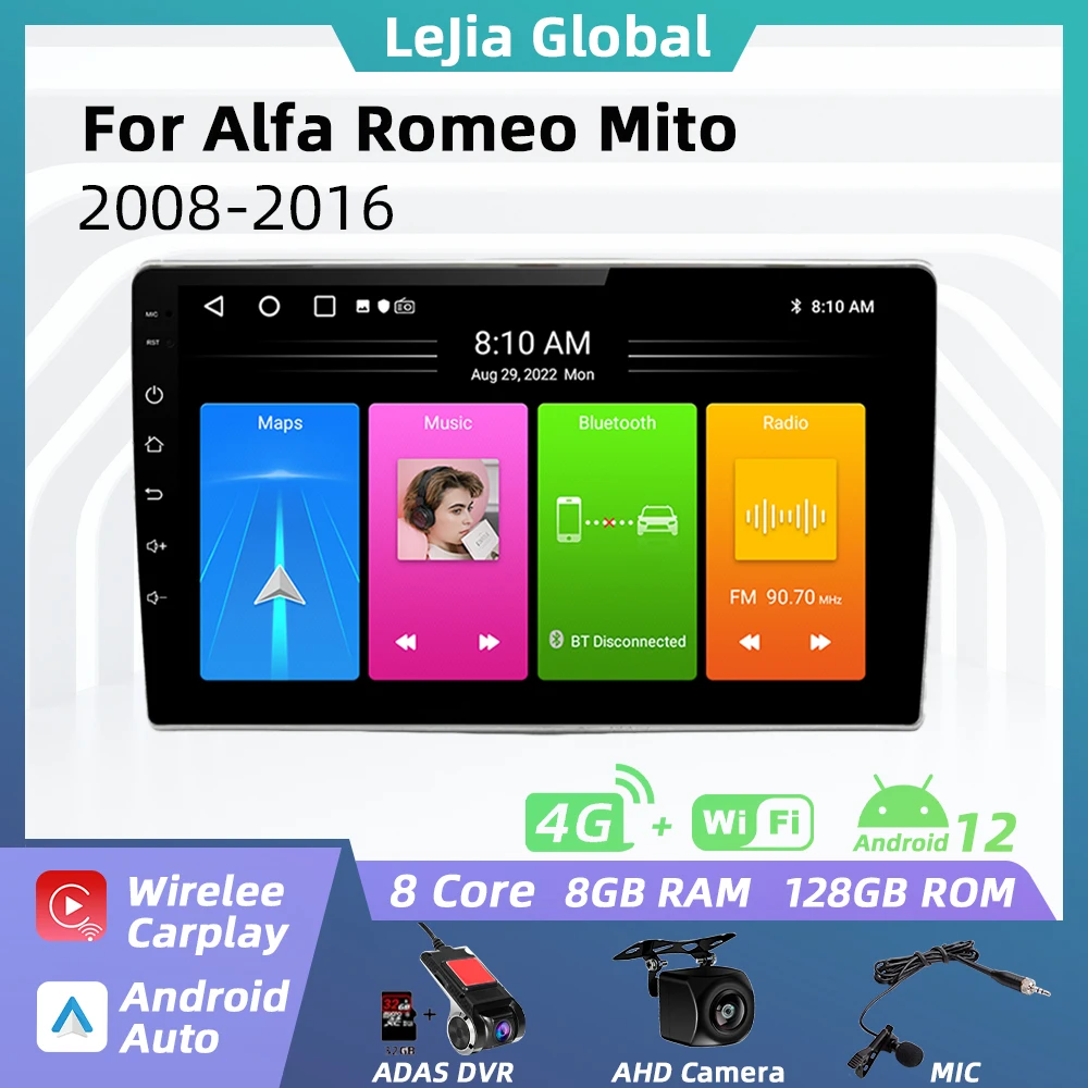 Car Multimedia Player Car Radio Car Radio For Alfa Romeo MiTo 2008-2Din Android Multimedia GPS Navigation Carplay Android Auto Autoradio Head Unit Stereo