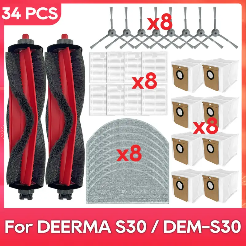Fit For ( DEERMA S30 / DEM-S30 ) Filter Mop Dust Bag Parts Accessories Robot Vacuum Cleaner Kit - Image 16